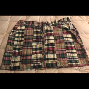 Madras print skirt